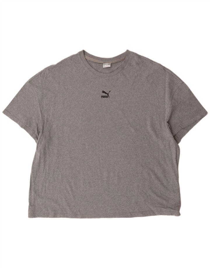 Puma Herren Grafik T-Shirt Top 2XL Grau Baumwolle