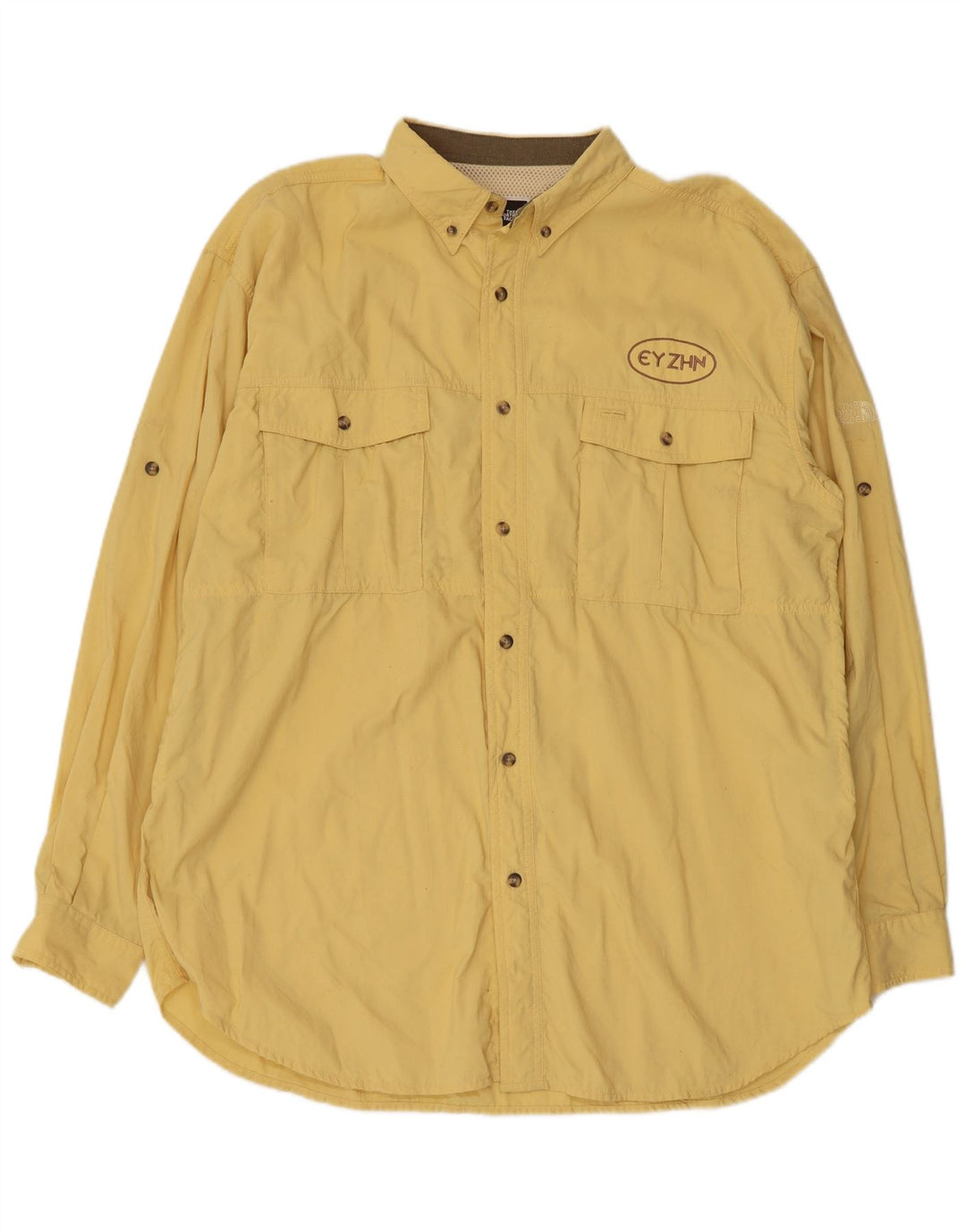 The North Face Herren-Grafikhemd, großes gelbes Nylon
