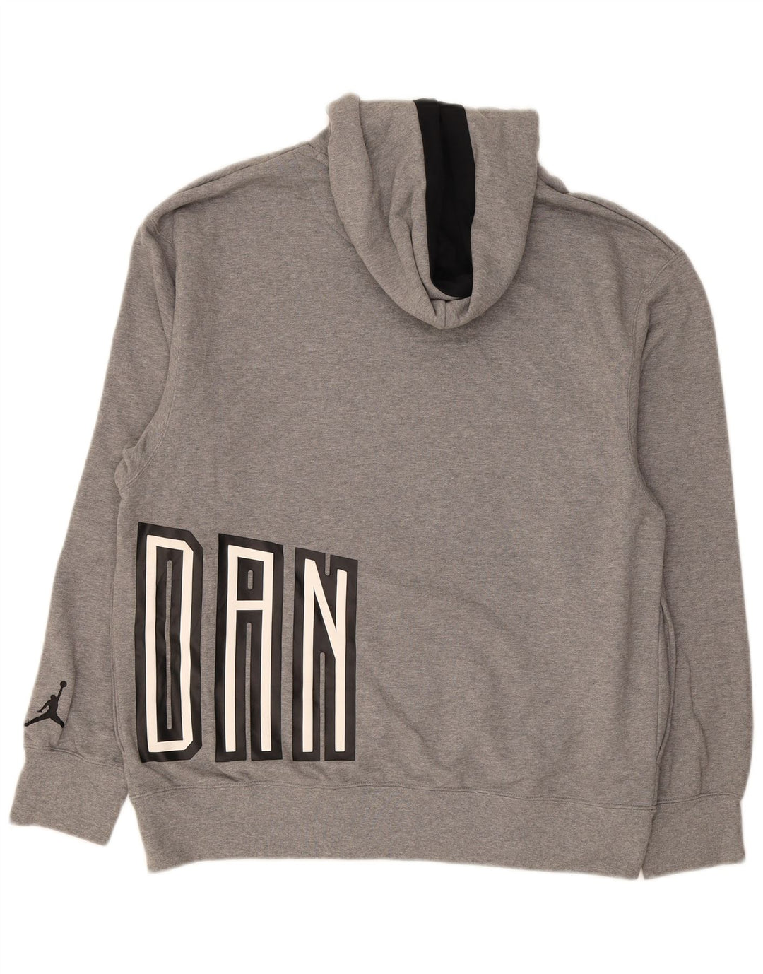 Jordan Herren-Kapuzenpullover mit Grafik, groß, graue Baumwolle