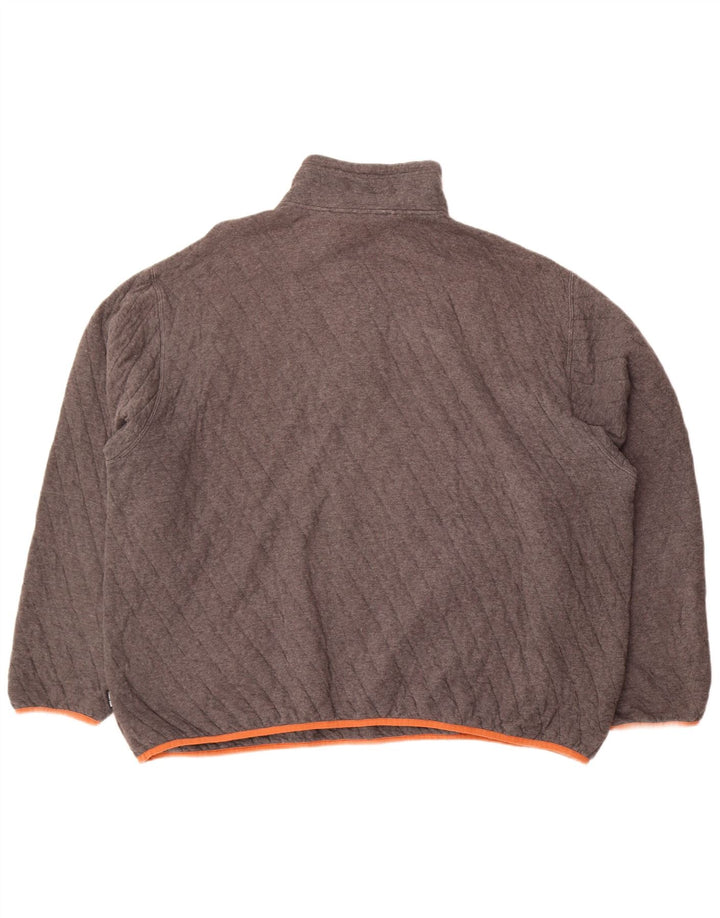 Orvis Herren-Sweatshirt mit Knopfkragen, 2XL, graue Baumwolle