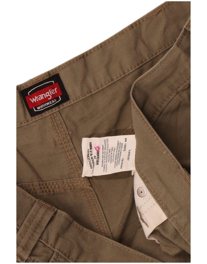 Wrangler Herren Cargoshorts W42 2XL Khaki Baumwolle