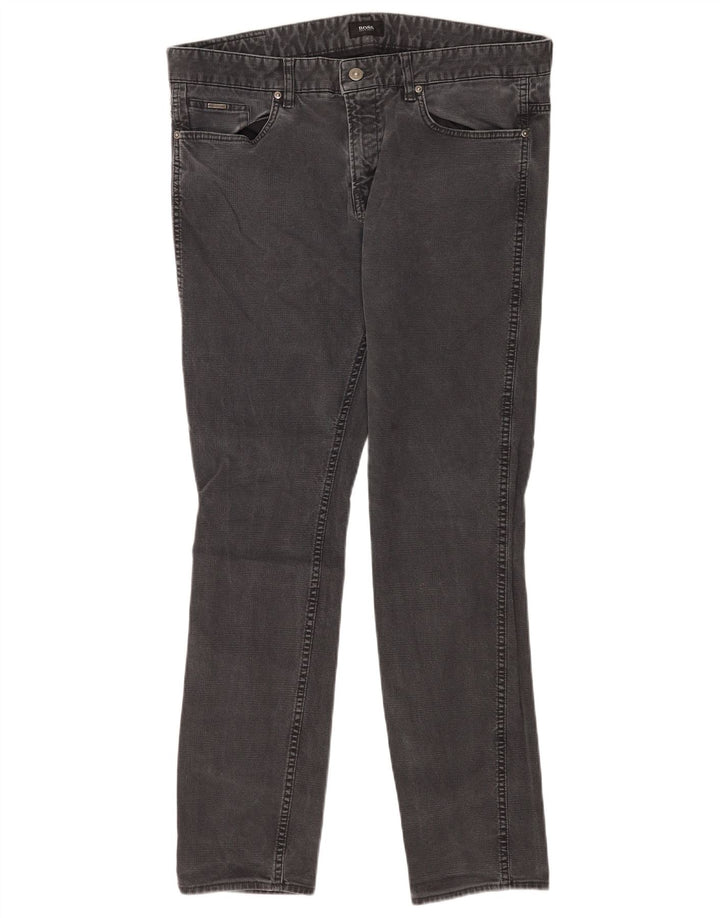 Hugo Boss Herren Slim Jeans W36 L32 Graue Baumwolle