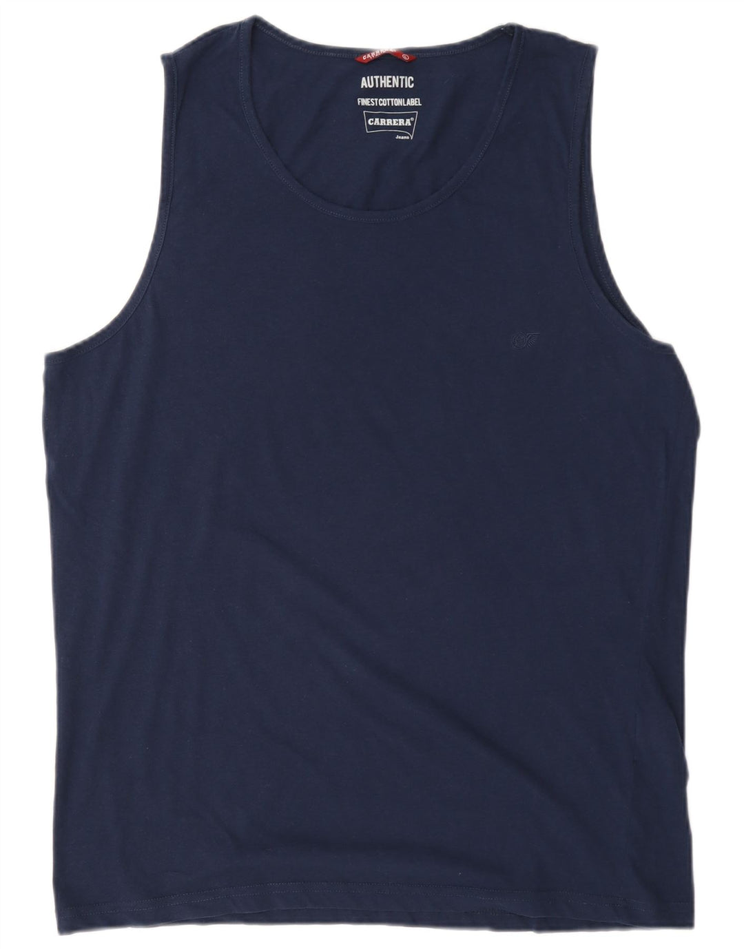 Carrera Herren-Weste-Top, groß, marineblaue Baumwolle