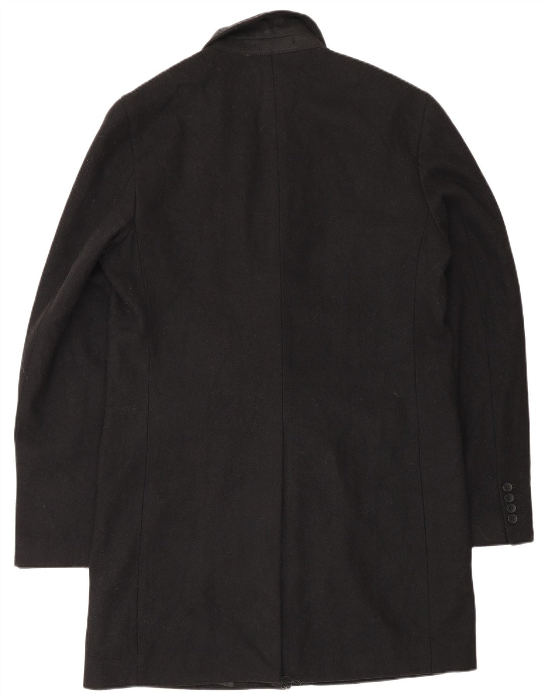 French Connection Herrenmantel UK 38 Mittelschwarze Wolle