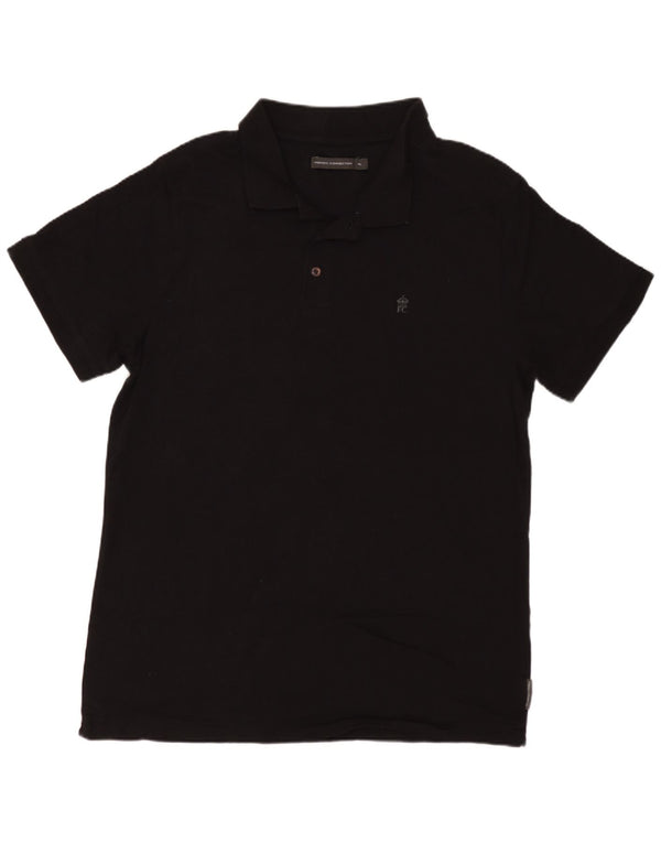 FRENCH CONNECTION Herren-Poloshirt XL, schwarze Baumwolle