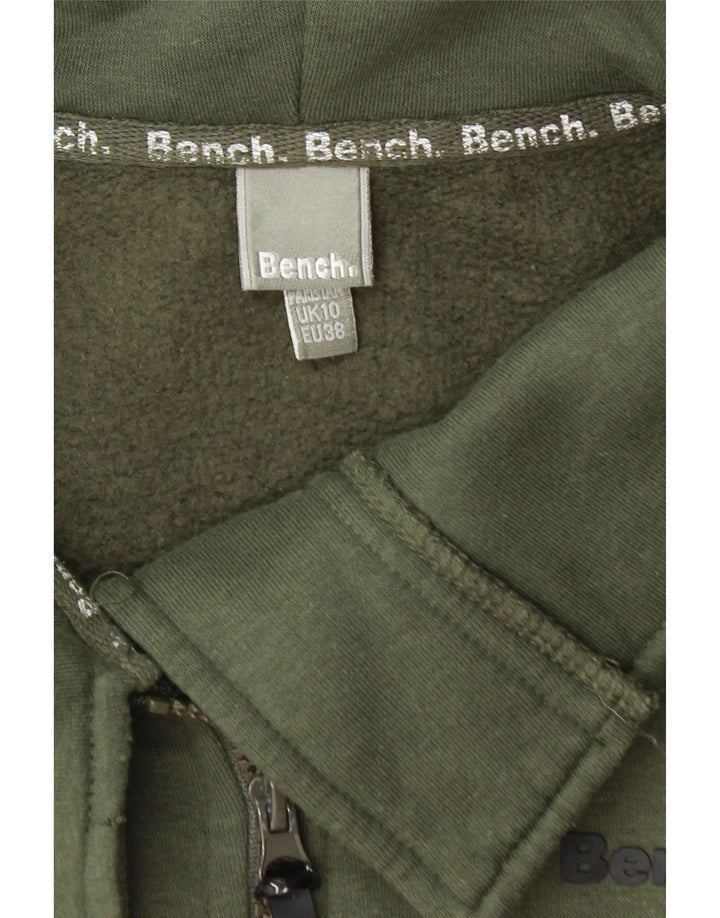 BENCH Damen-Trainingsanzug-Oberteil, Jacke, UK 10, Größe S, Khaki, Baumwolle