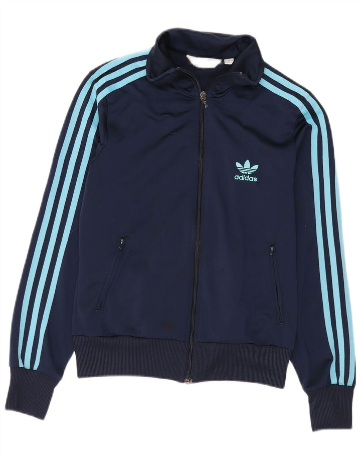 Adidas Womens Graphic Trainingsanzug Top Jacke EU 38 Medium Marineblau Polyester