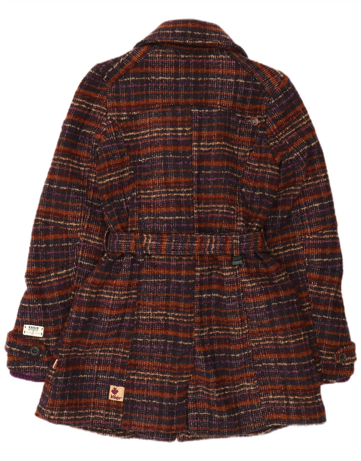 KHUJO Damenmantel UK 10 Small Mehrfarbig kariert Polyester