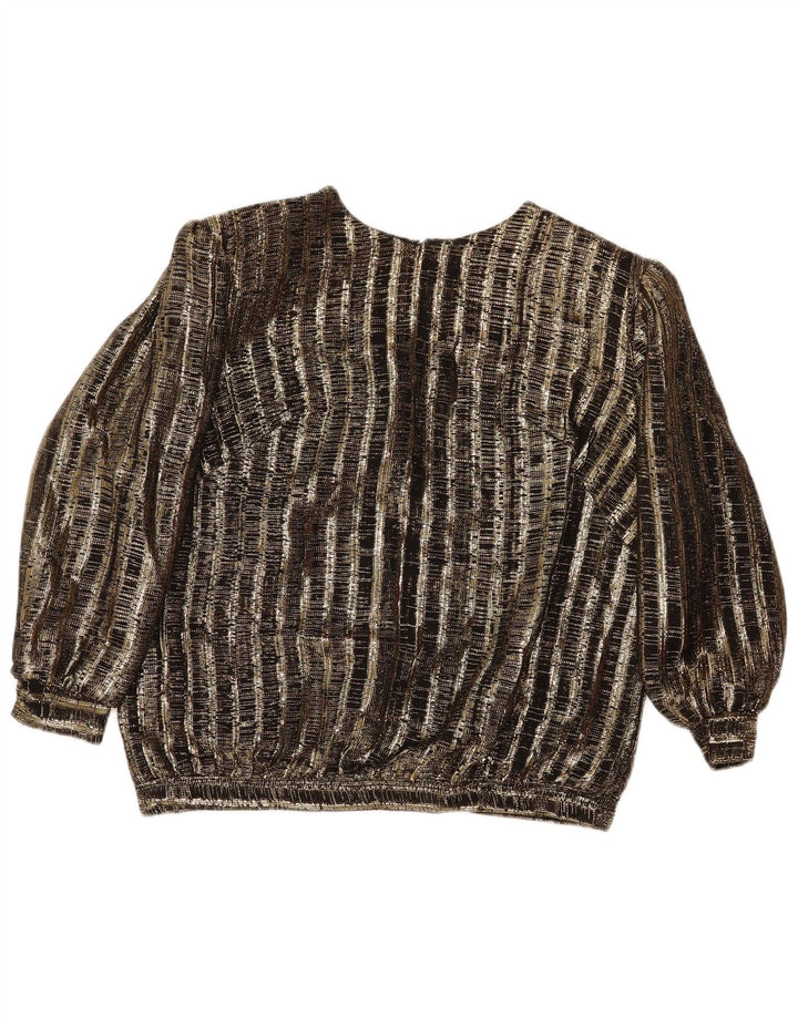 Vintage Damen 2-teiliges Rockset UK 14 Medium W29 Braun gestreift