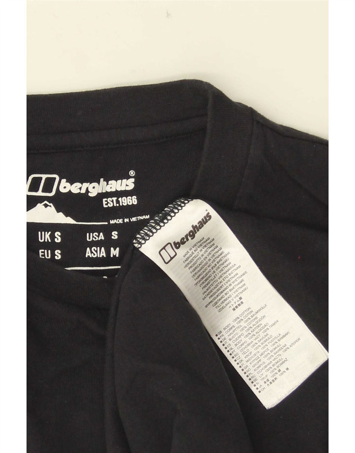 Berghaus Herren Graphic T-Shirt Top Small Schwarz Baumwolle