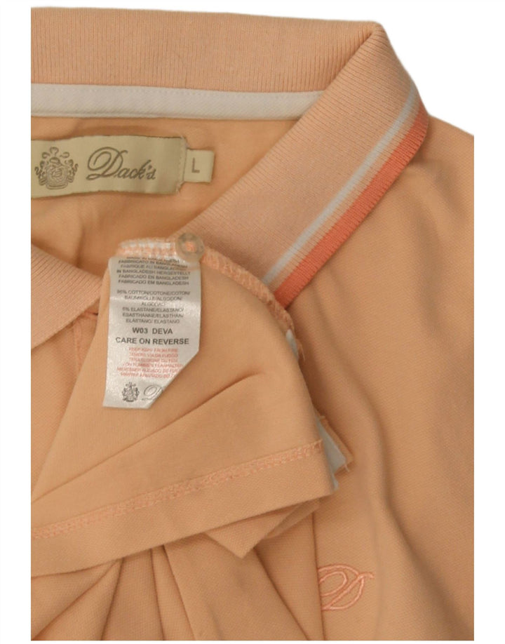 Dack's Damen Poloshirt UK 14 Large Orange Baumwolle