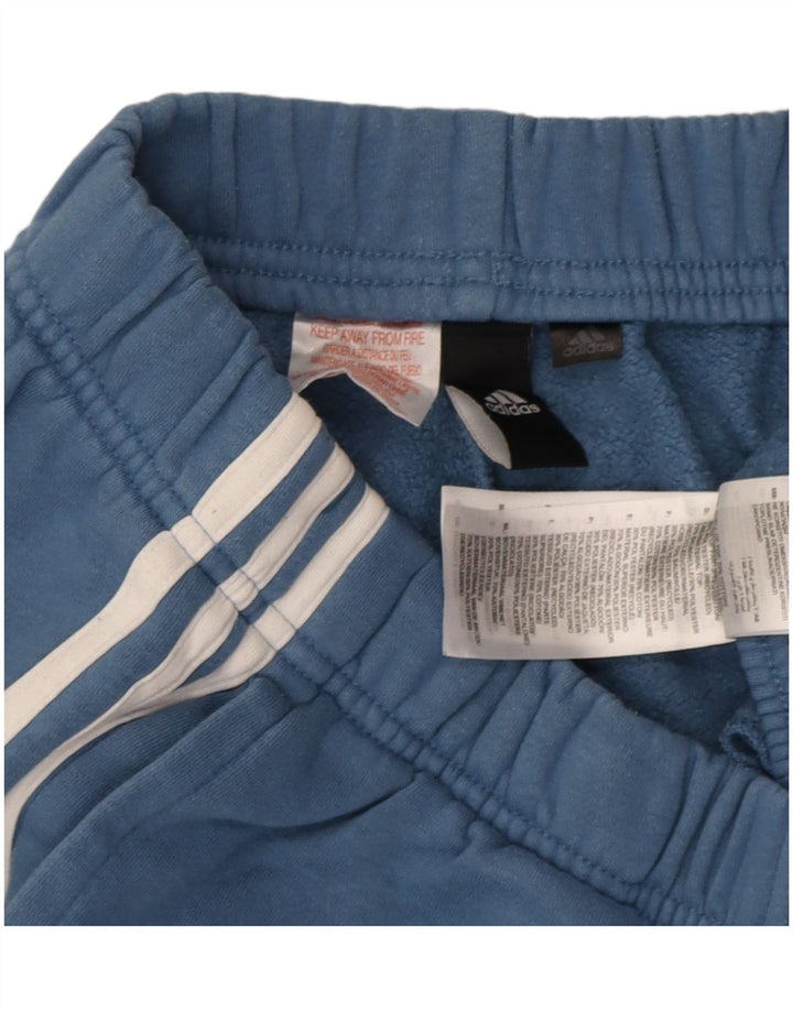 Adidas Herren-Trainingshose, Jogginghose, klein, aus blauer Baumwolle