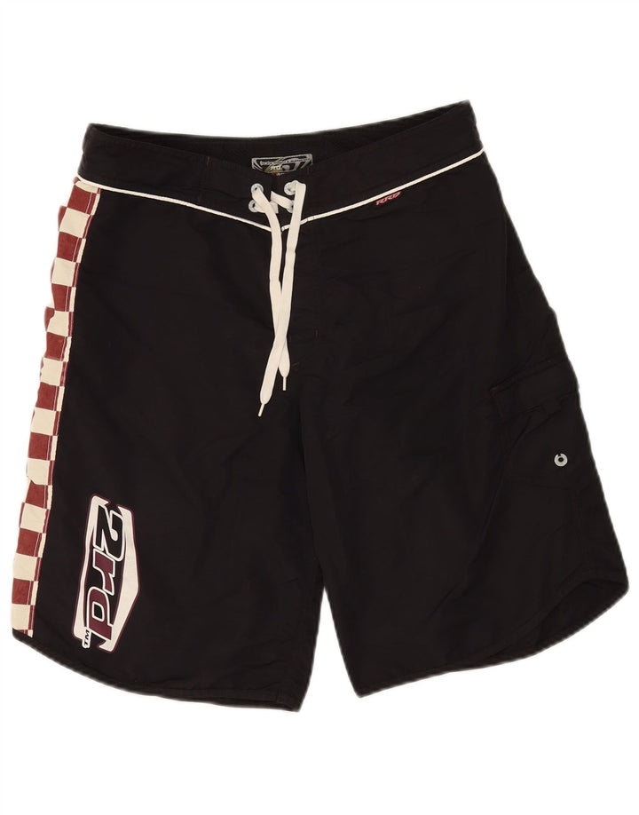 Reebok Herren Graphic Sport Shorts IT 48 Medium Schwarz Geometrisch