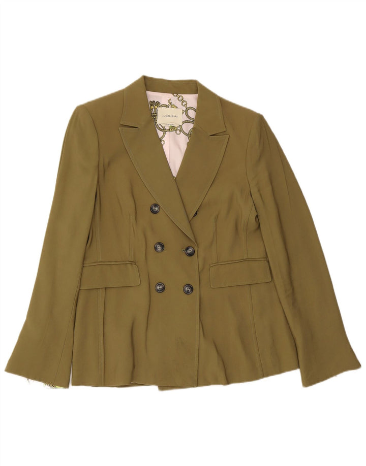 Anna Molinari Damen Zweireihige Blazerjacke UK 10 Small Khaki