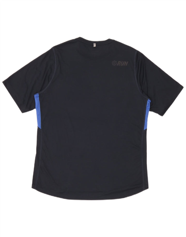 Nike Herren Dri Fit T-Shirt-Oberteil, groß, Marineblau, Farbblock