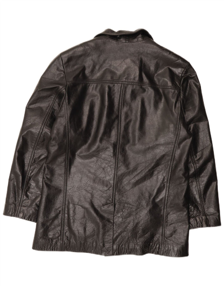Censured Herren Lederjacke UK 40 Großes schwarzes Leder