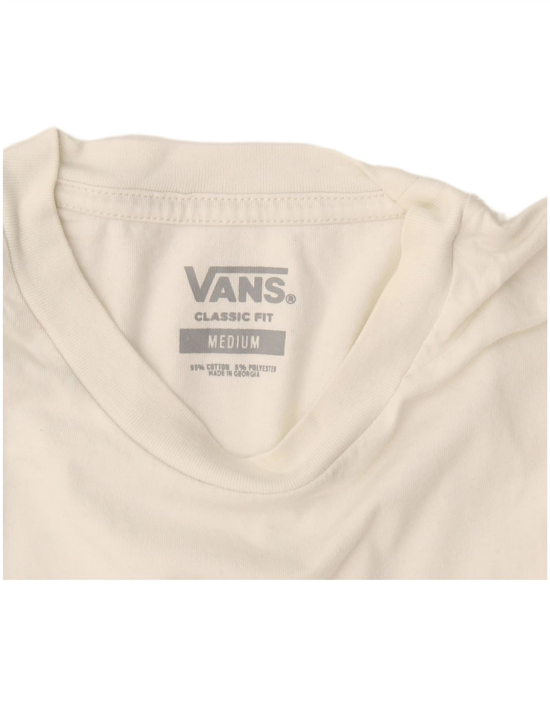 Vans Herren-T-Shirt mit klassischer Passform, mittelweiße Colourblock-Baumwolle