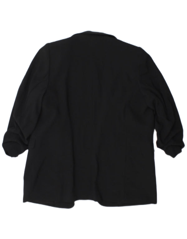 Marks & Spencer Damen-Blazer mit 3/4-Ärmeln, offen, Gr. 18, XL, Schwarz