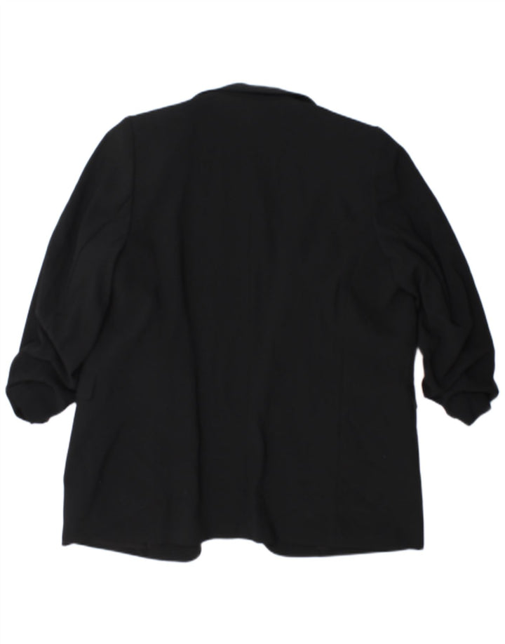 Marks & Spencer Damen-Blazer mit 3/4-Ärmeln, offen, Gr. 18, XL, Schwarz
