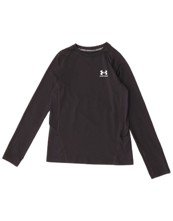 Under Armour Mädchen Heat Gear Top Langarm 9–10 Jahre Medium Schwarz