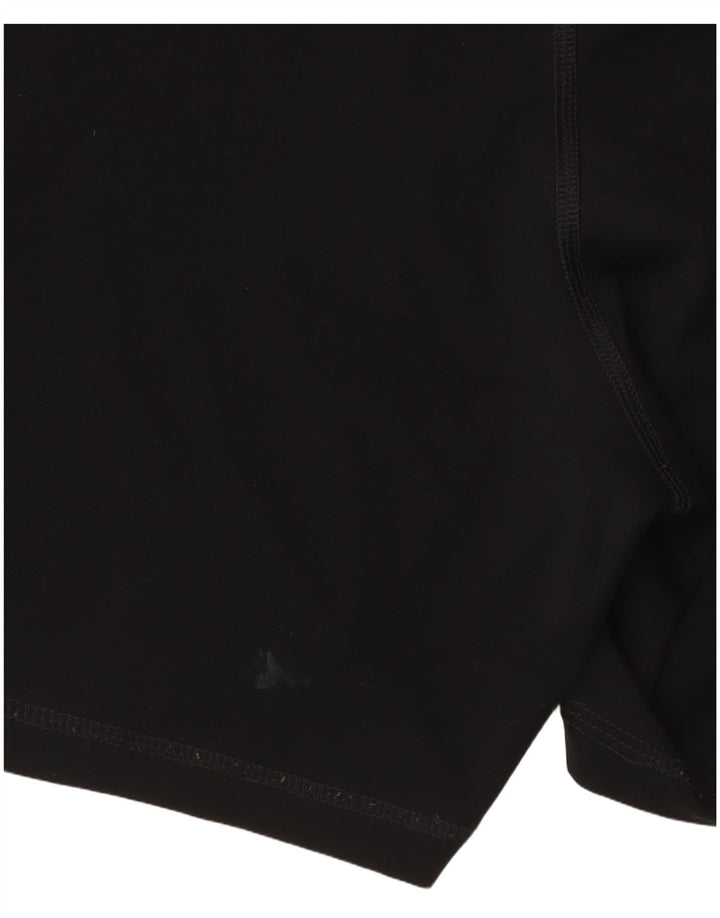 Nike Damen Dri Fit Graphic Sport Shorts UK 12 Medium Schwarz Polyester