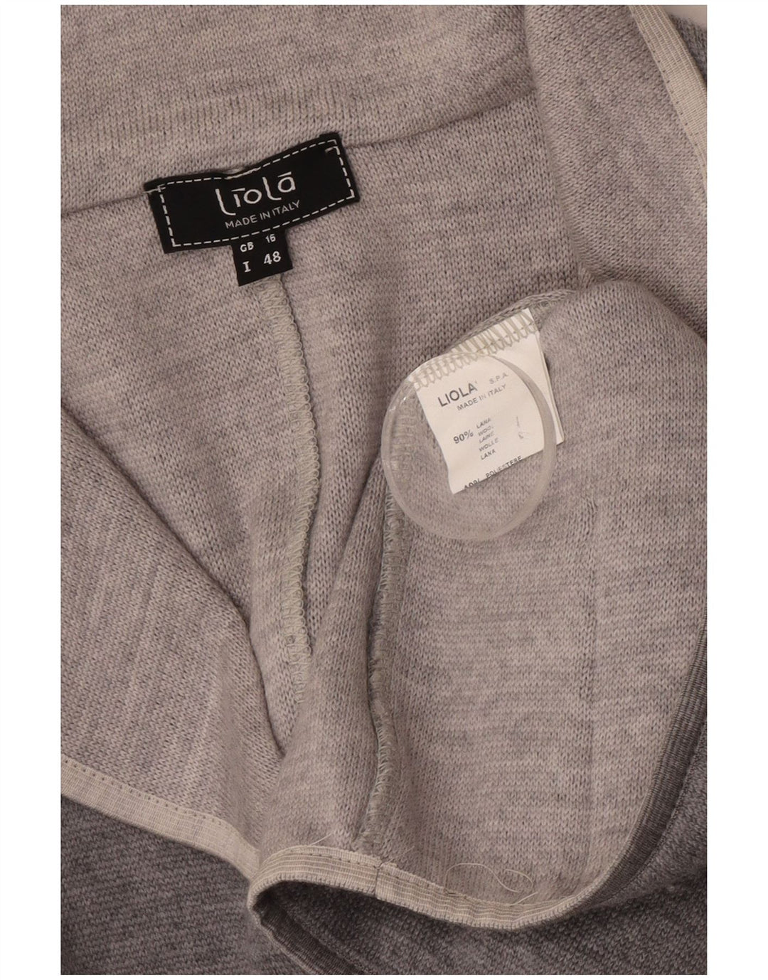 Liola Damen 3-Knopf-Blazerjacke UK 16 Große graue Wolle