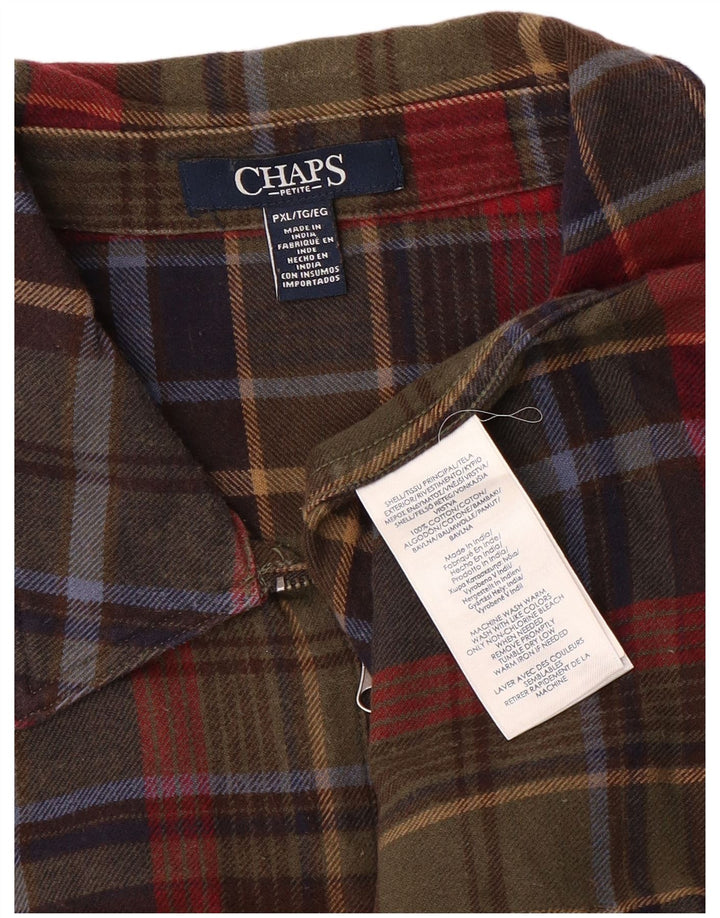 CHAPS Damen-Flanellhemd, UK 18, XL, mehrfarbig, kariert, Baumwolle