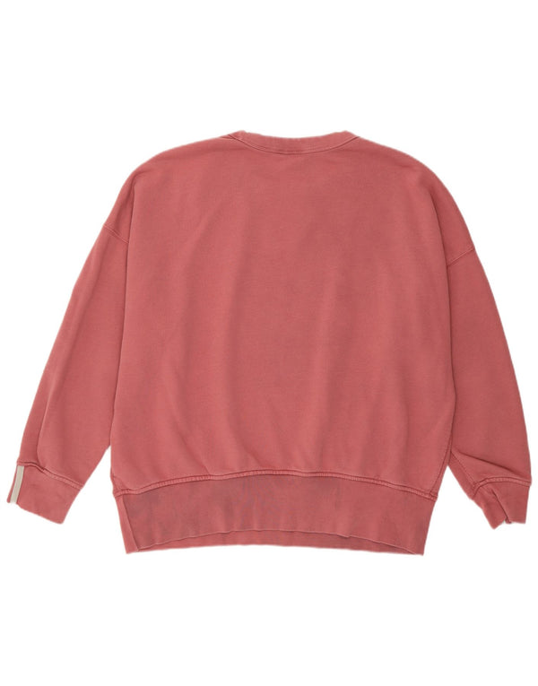 Adidas Damen Übergroßer Sweatshirt-Pullover UK 18 XL Rosa Baumwolle