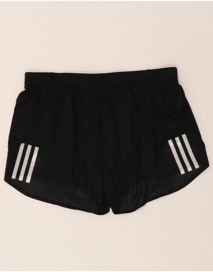 Adidas Damen Graphic Sport Shorts UK 12/14 Medium Schwarz Polyester