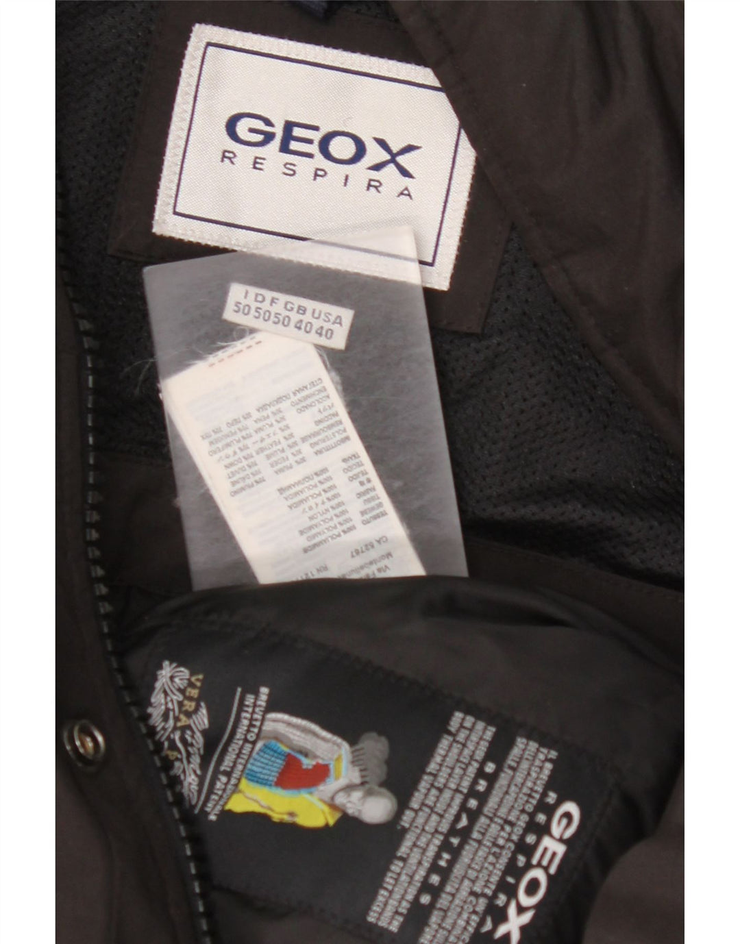 GEOX Herren Wattierte Jacke UK 40 Large Schwarz Polyamid