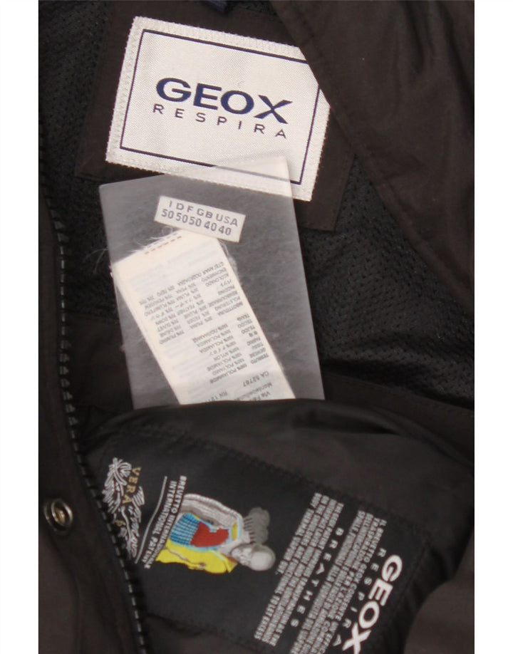 GEOX Herren Wattierte Jacke UK 40 Large Schwarz Polyamid