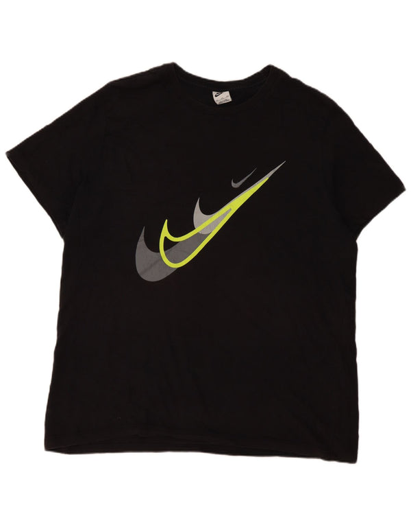 Nike Herren Grafik T-Shirt Top 2XL Schwarz Baumwolle