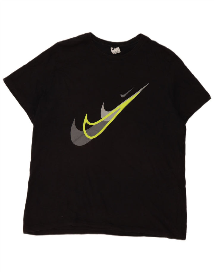 Nike Herren Grafik T-Shirt Top 2XL Schwarz Baumwolle