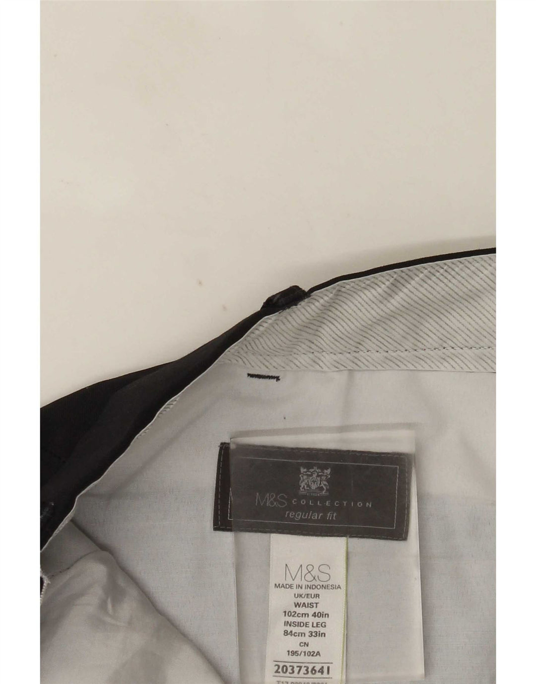 Marks & Spencer Herren-Anzughose mit gerader Passform und normaler Passform, W40 L33, Marineblau