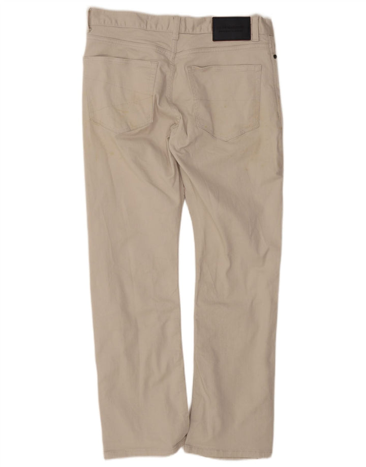 Marks & Spencer Herren Bootcut Freizeithose W32 L29 Beige Baumwolle