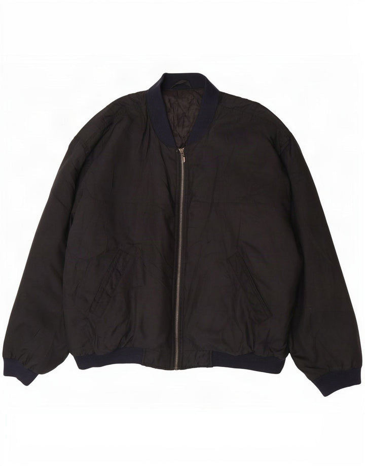 Marks & Spencer Herren St. Michael Bomberjacke UK 42 XL Schwarz Polyester