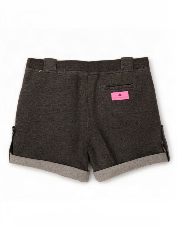 Adidas Damen Stella McCartney Sport Shorts EU 36 Small Graue Baumwolle