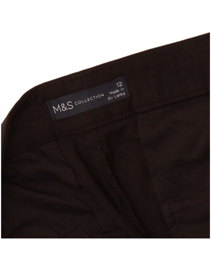MARKS & SPENCER Damen Slim Chinohose UK 12 Medium W32 L27 Braun