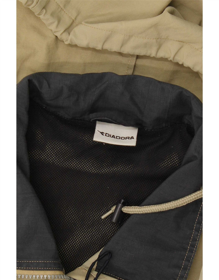 Diadora Herren-Regenjacke mit Kapuze, Größe 40, Khaki