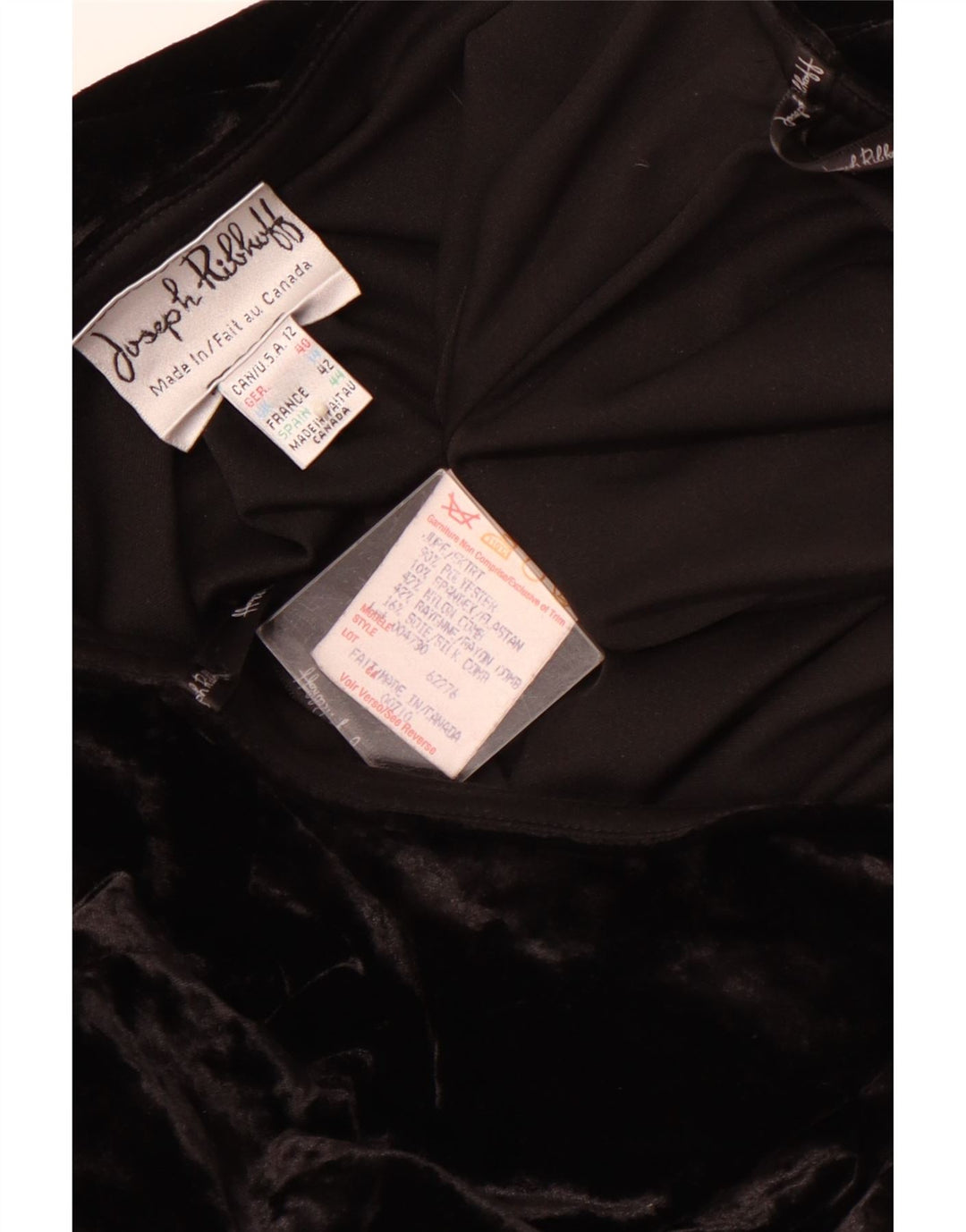 JOSEPH RIBKOFF Damen Velours-Trompetenrock UK 14 Large W30 Schwarz Polyester