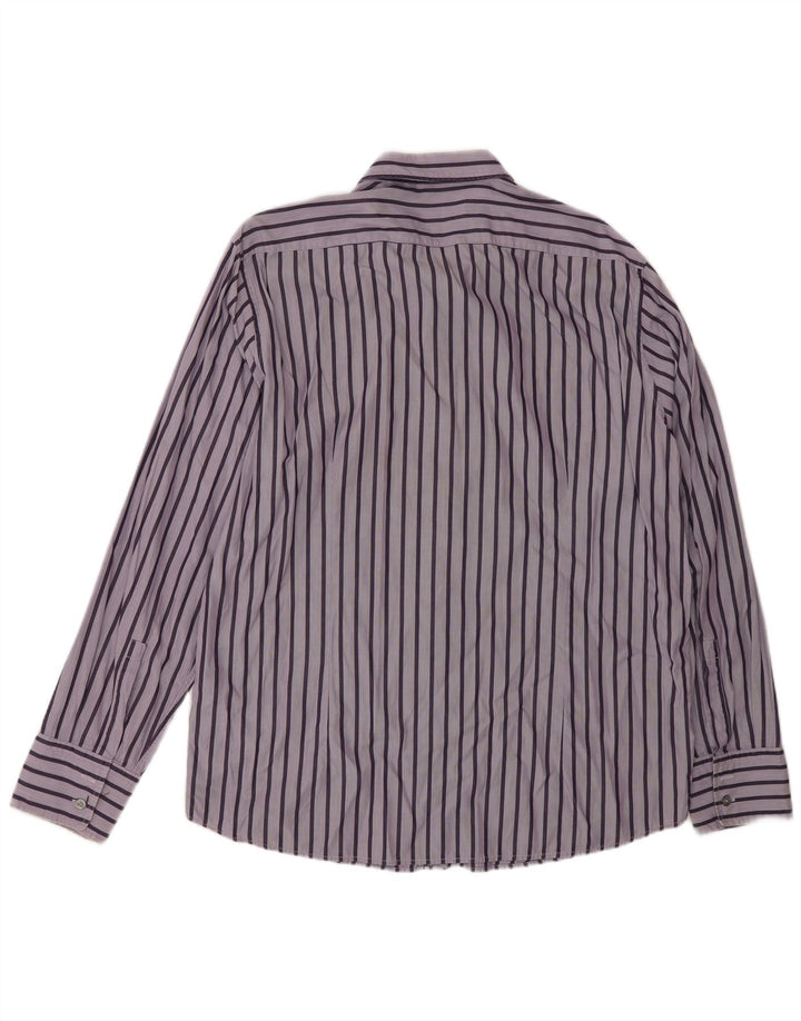 Hugo Boss Herren Regular Fit Hemd XL Lila gestreift