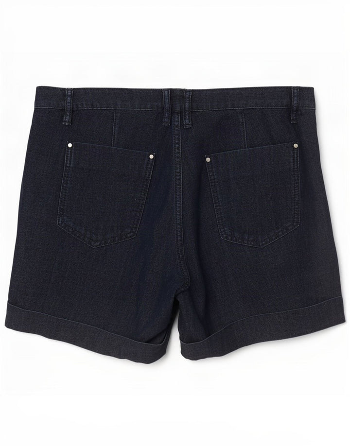Massimo Dutti Damen Jeansshorts EU 40 Medium W30 Marineblaue Baumwolle