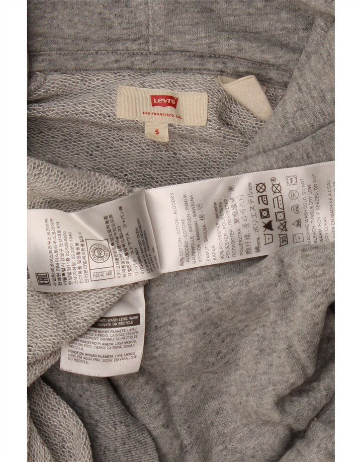 Levi's Herren-Kapuzenpullover mit Grafik, Größe S, grau gefleckte Baumwolle