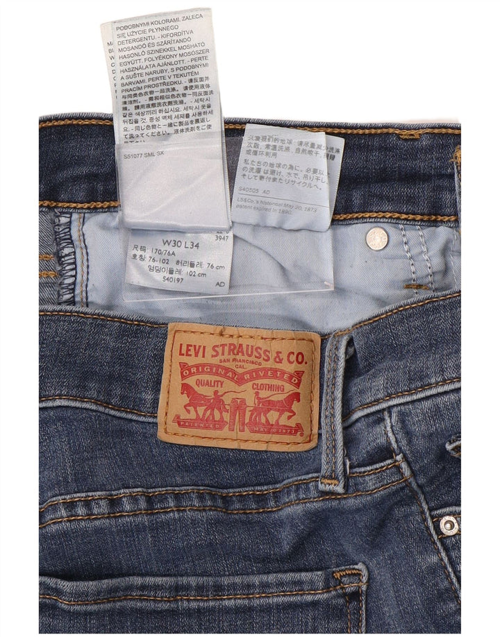 LEVI'S Damen 311 Shaping Skinny Jeans W30 L34 Blaue Baumwolle