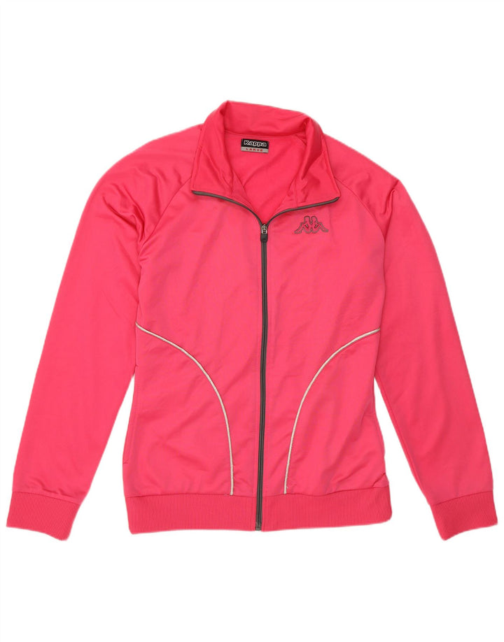 Kappa Damen-Trainingsanzug-Oberteiljacke UK 16 Large Pink Polyester