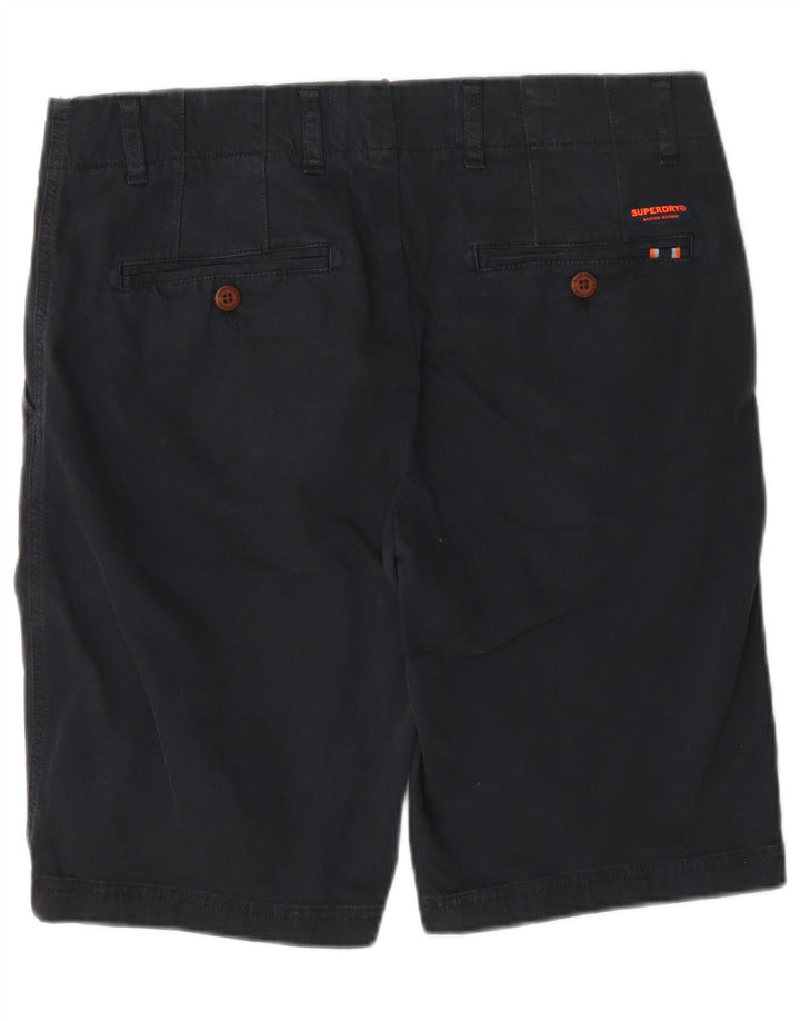 Superdry Herren-Chinoshorts W32, mittelmarineblaue Baumwolle