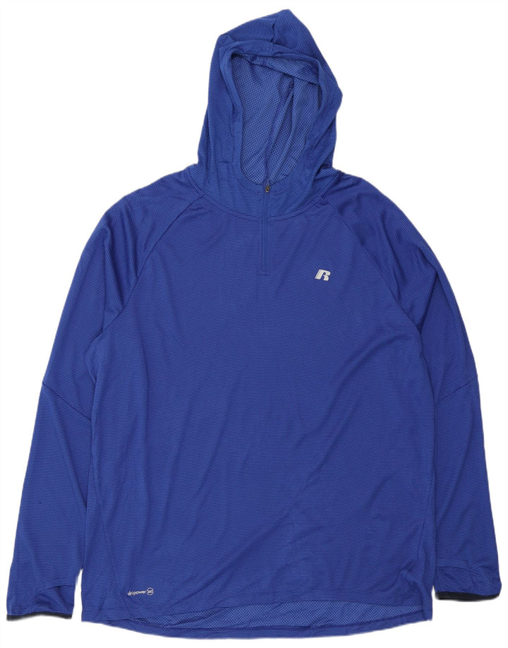 Russell Athletic Herren Dri-Power Kapuzenpullover-Trainingsanzugoberteil XL Marineblau