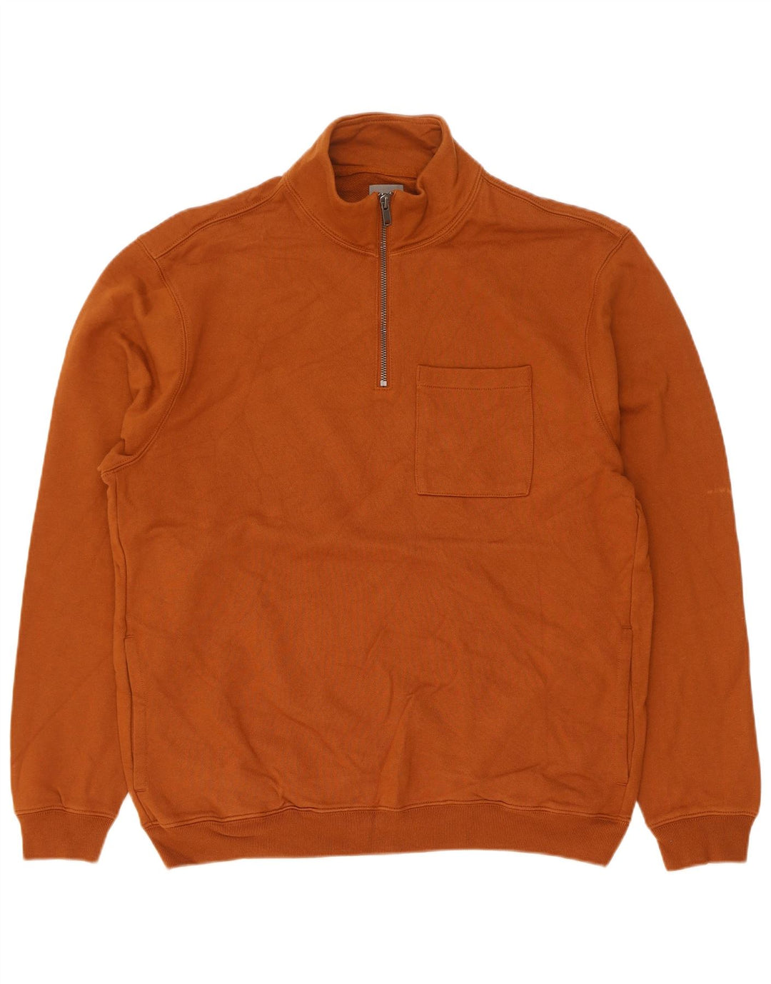 Gap Herren-Sweatshirt mit Reißverschluss am Hals, mittelbraune Baumwolle