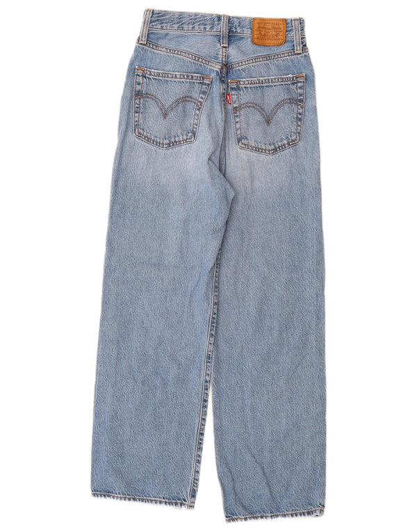 Levi's Damen Ribcage Straight Jeans W25 L27 Blaue Baumwolle