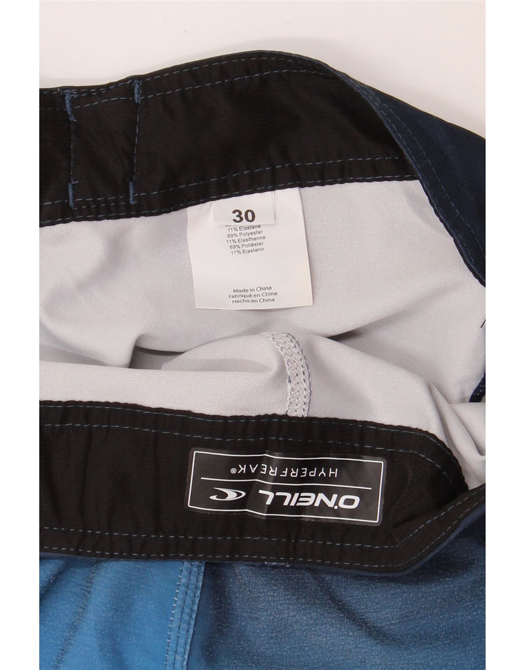 O'NEILL Mens Swimming Shorts Medium  Navy Blue Colourblock Polyester